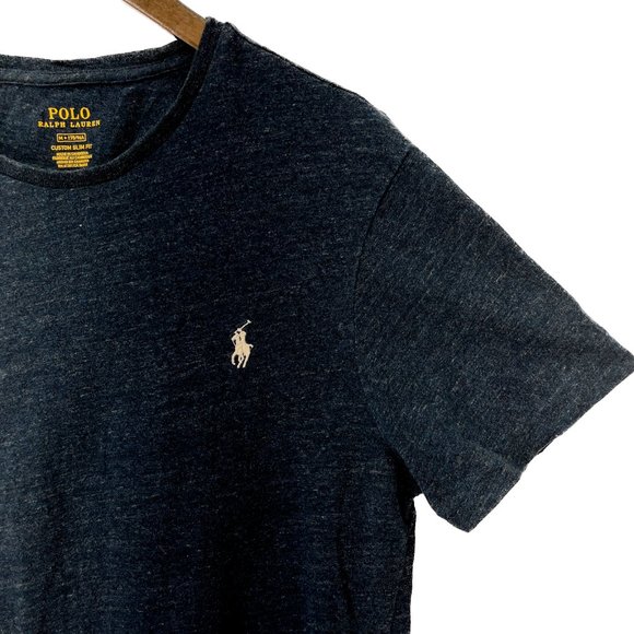 POLO RALPH LAUREN Navy Blue Short Sleeve T-shirt Size M - Picture 2 of 5